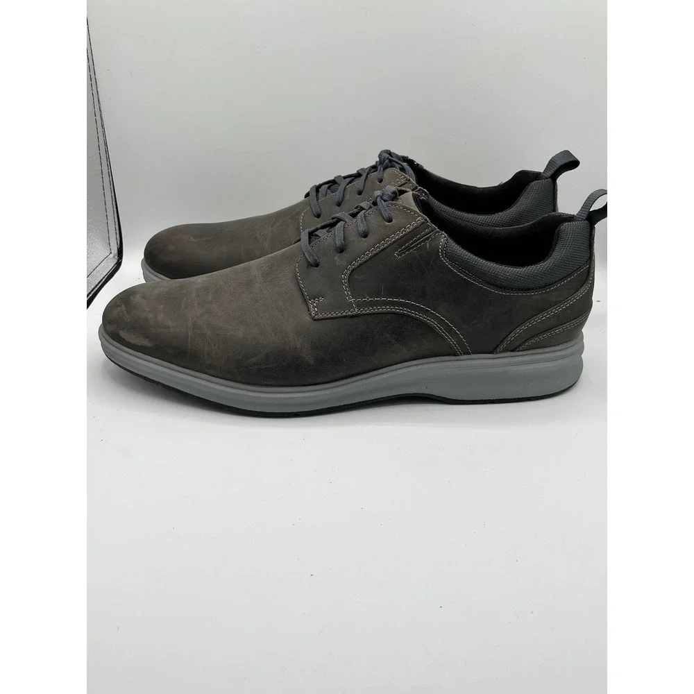 Rockport Total Motion Men Sz 13W Dark Brown Leather Dress Casual Shoes CI9603